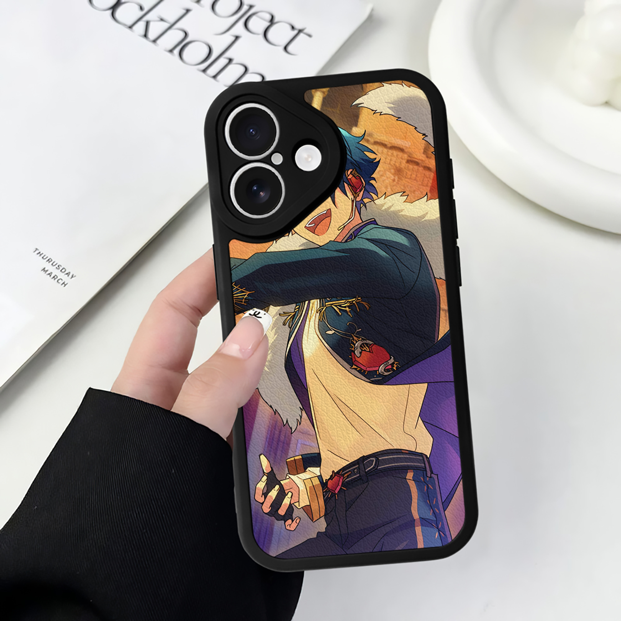 （画像用） あんさんぶるスターズ! Ensemble Stars 【iPhone 16シリーズ対応】シリコンスマホケース（レザー調） 材質：シリコン